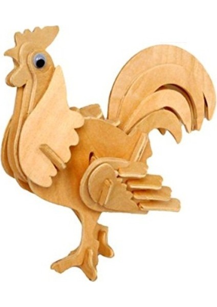 Büro Ev Ofis Çocuk Hediyesi Için 3D Ahşap Horoz Motifli Yapboz Puzzle fiyatları