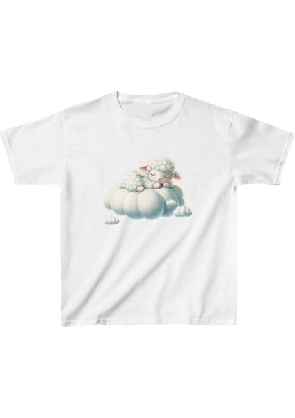 Unisex Çocuk Baskılı T-Shirt - Beyaz