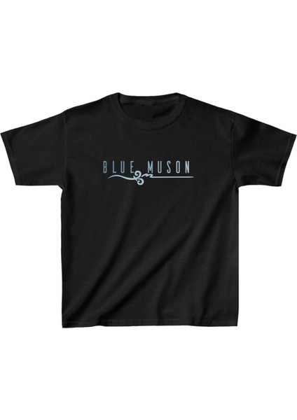 Unisex Çocuk Baskılı T-Shirt - Siyah