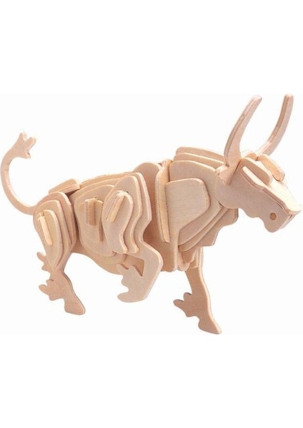 Büro Ev Ofis Çocuk Hediyesi Için 3D Ahşap Boğa Motifli Yapboz Puzzle modelleri