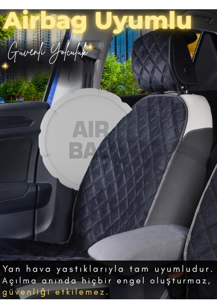 Fiat Punto Uyumlu 2'li Süet Oto Koltuk Minderi | Su Geçirmez | Hızlı Montaj | Oto Koltuk Kılıfı | A2 fırsatları