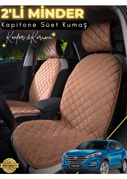 Hyundai Tucson Uyumlu 2'li Süet Oto Koltuk Minderi | Tam Koruma | Hızlı Montaj | Su geçirmez | a5