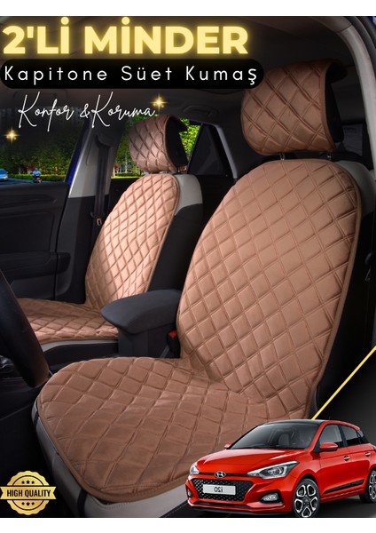 Hyundai I20 Uyumlu 2'li Süet Oto Koltuk Minderi | Terletmez | Kolay Montaj | Oto Aksesuar | A5