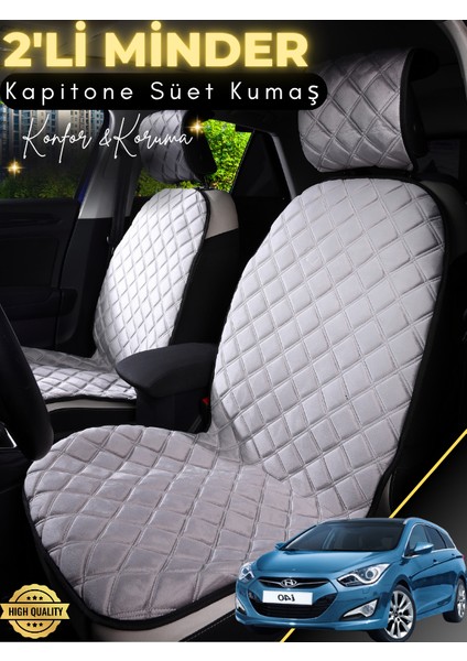 Hyundai I40 Uyumlu 2'li Süet Oto Koltuk Minderi | Terletmez | Universal | Su Geçirmez | A3