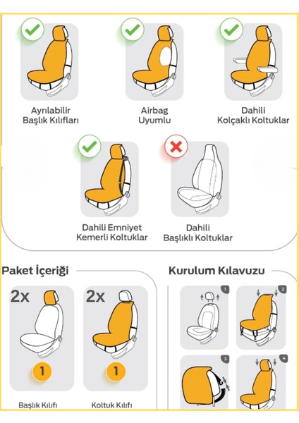 Tofaş Tempra Uyumlu 2'li Süet Oto Koltuk Minderi | Terletmez | Universal | Oto Aksesuar | A2