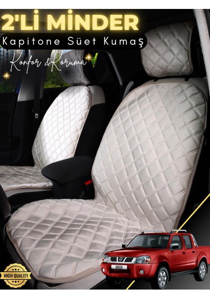 Nissan Skystar Uyumlu 2'li Süet Oto Koltuk Minderi | Terletmez | Kolay Montaj | Oto Aksesuar | A4