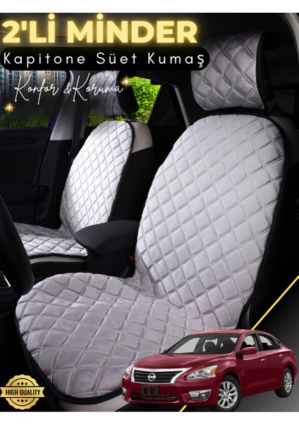 Nissan Altima Uyumlu 2'li Süet Oto Koltuk Minderi | Tam Koruma | Hızlı Montaj | Su geçirmez | a7