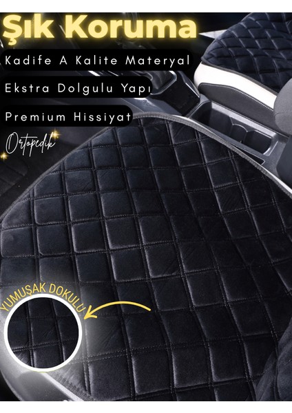 Kia Rio Uyumlu 2'li Süet Oto Koltuk Minderi | Terletmez | Universal | Su Geçirmez | A10 fiyatları