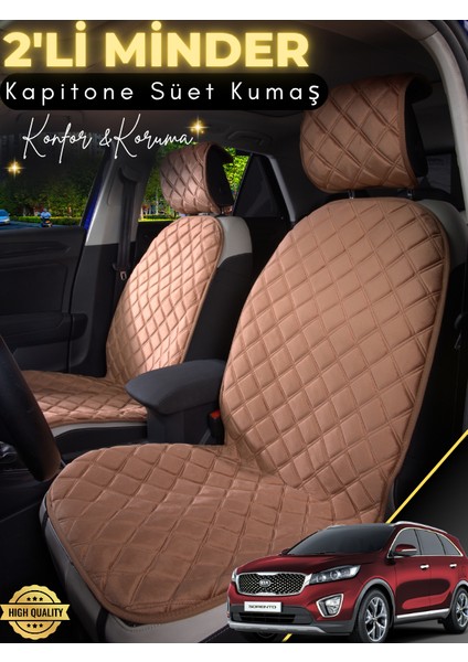 Kia Sorento Uyumlu 2'li Süet Oto Koltuk Minderi | Terletmez | Universal | Oto Aksesuar | A5