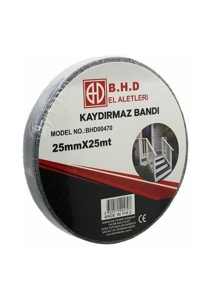 Kaydırmaz Siyah Bant 25 mm x 25 mt