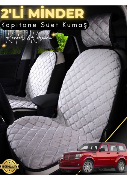 Dodge Nitro Uyumlu 2'li Süet Oto Koltuk Minderi | Terletmez | Universal | Oto Aksesuar | A3