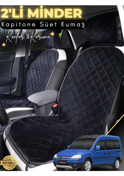 Opel Combo Uyumlu 2'li Süet Oto Koltuk Minderi | Terletmez | Universal | Oto Aksesuar | A2