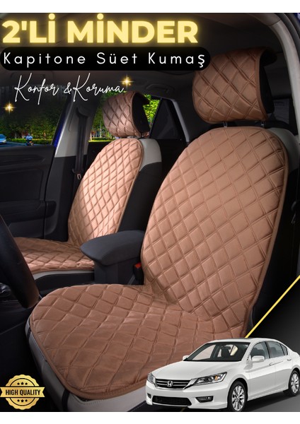 Honda Accord Uyumlu 2'li Süet Oto Koltuk Minderi | Terletmez | Kolay Montaj | Oto Aksesuar | A1