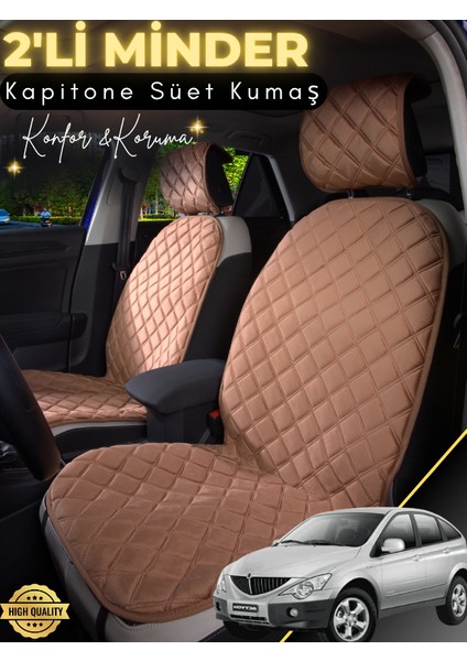 Ssangyong Kyron Uyumlu 2'li Süet Oto Koltuk Minderi | Terletmez | Universal | Oto Aksesuar | A5