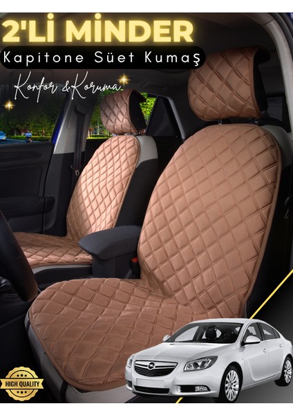 Opel Insignia Uyumlu 2'li Süet Oto Koltuk Minderi | Terletmez | Universal | Su Geçirmez | A1