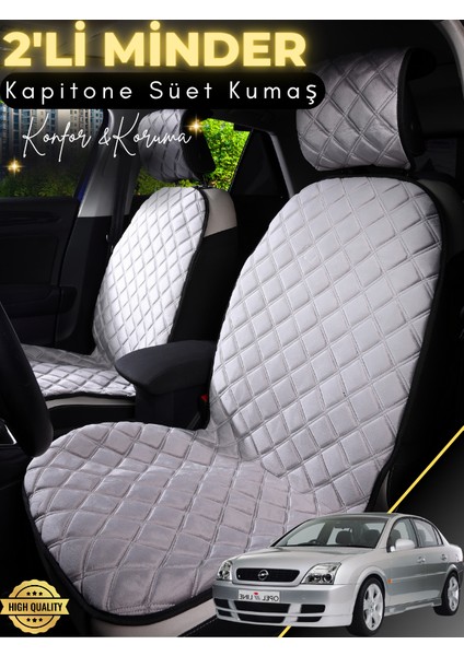 Opel Vectra C Uyumlu 2'li Süet Oto Koltuk Minderi | Terletmez | Universal | Oto Koltuk Kılıfı | A3