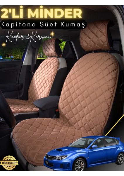 Subaru Imprezza Uyumlu 2'li Süet Oto Koltuk Minderi | Terletmez | Universal | Su Geçirmez | A1