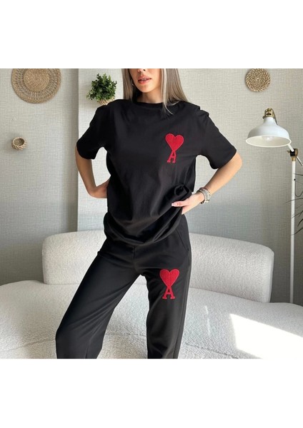 Unisex Paçası Lastikli Eşofman Altlı Takım - Siyah fiyatları