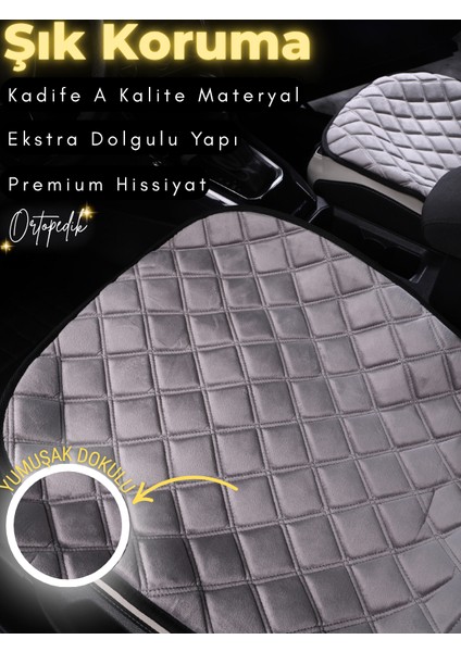 Toyota Avensis Uyumlu 2'li Süet Oto Koltuk Minderi | Terletmez | Universal | Tam Koruma | A3 fiyatları