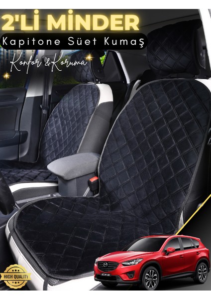 Mazda Cx5 Uyumlu 2'li Süet Oto Koltuk Minderi | Tam Koruma | Hızlı Montaj | Su geçirmez | a2