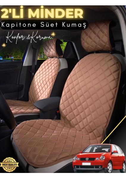 Volkswagen Polo Uyumlu 2'li Süet Oto Koltuk Minderi | Terletmez | Universal | Oto Aksesuar | A1