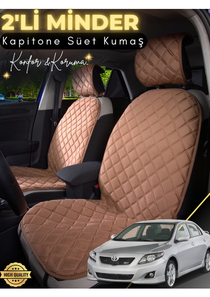Toyota Corolla Uyumlu 2'li Süet Oto Koltuk Minderi | Terletmez | Universal | Oto Aksesuar | A1