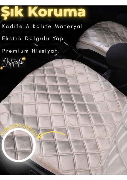 Seat Altea Uyumlu 2'li Süet Oto Koltuk Minderi | Terletmez | Universal | Su Geçirmez | A4 fiyatları