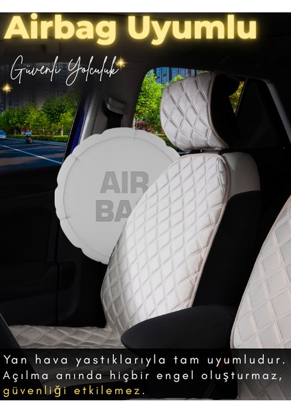 Seat Altea Uyumlu 2'li Süet Oto Koltuk Minderi | Terletmez | Universal | Su Geçirmez | A4 fırsatları