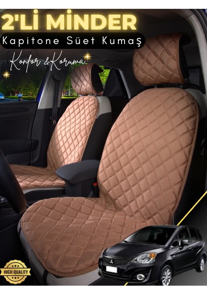 Mitsubishi Colt Uyumlu 2'li Süet Oto Koltuk Minderi | Universal | Hızlı Montaj | Su Geçirmez | A5