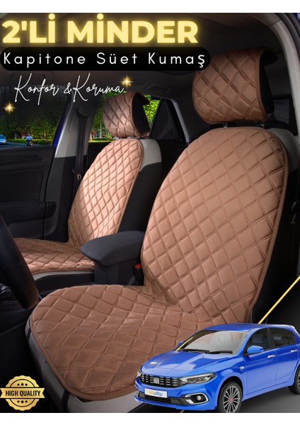 Fiat Egea Hatchback Uyumlu 2'li Süet Oto Koltuk Minderi | Terletmez | Universal | Tam Koruma | A1