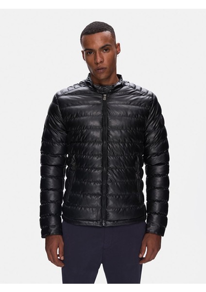 Dik Yaka Fermuarlı Siyah Mont fiyatları