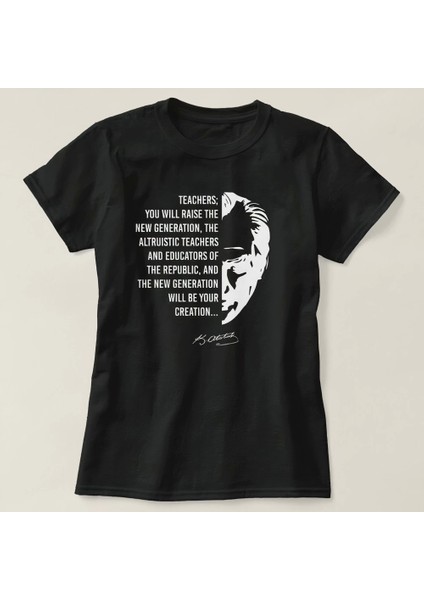 24 Kasım Öğretmenler Günü Baskılı T-Shirt - Siyah fiyatları