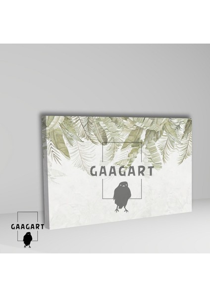 Tekli Yatay Kanvas Duvar Tablosu Soft Krem Rengi Yaprak Tasarım fiyatları