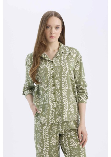 Regular Fit Desenli Uzun Kollu Gömlek D8841AX25SP fırsatları