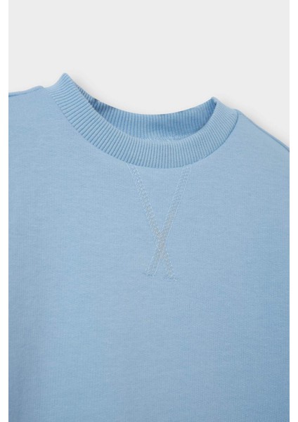 Erkek Bebek Bisiklet Yaka Basic Düz Sweatshirt A7343A525AU fiyatları