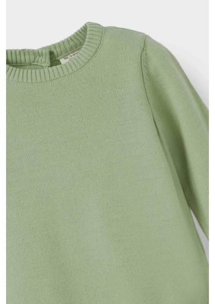 Kız Bebek Bisiklet Yaka Triko Kazak X8187A225AU fiyatları