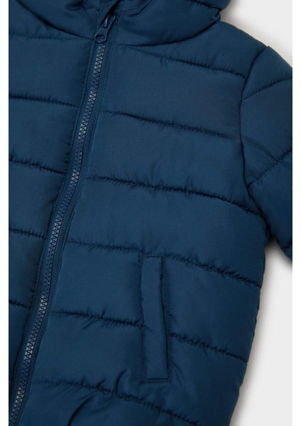 Erkek Bebek Su Geçirmez Kapüşonlu Tafta Fermuarlı Cepli Şişme Mont A2859A525AU fiyatları