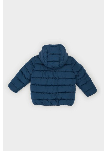 Erkek Bebek Su Geçirmez Kapüşonlu Tafta Fermuarlı Cepli Şişme Mont A2859A525AU modelleri