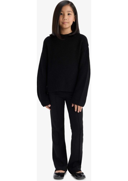 Kız Çocuk Standart Fit Bisiklet Yaka Triko Kazak C6909A825AU fiyatları