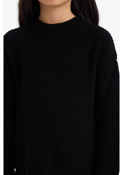 Kız Çocuk Standart Fit Bisiklet Yaka Triko Kazak C6909A825AU fırsatları