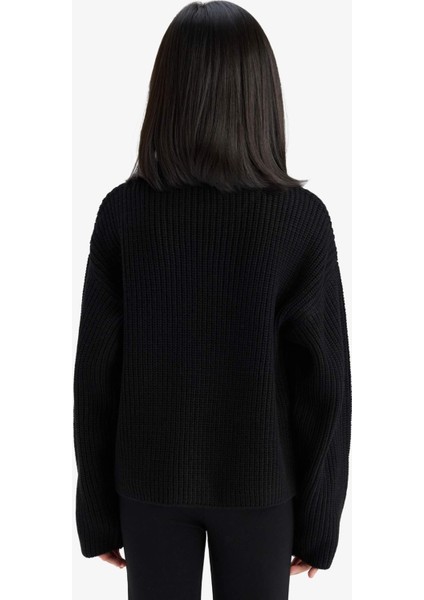 Kız Çocuk Standart Fit Bisiklet Yaka Triko Kazak C6909A825AU indirimleri