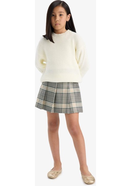 Kız Çocuk Standart Fit Bisiklet Yaka Triko Kazak C6909A825AU fiyatları