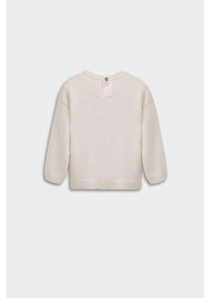 Erkek Bebek Bisiklet Yaka Baskılı Triko Kazak A3851A525AU modelleri