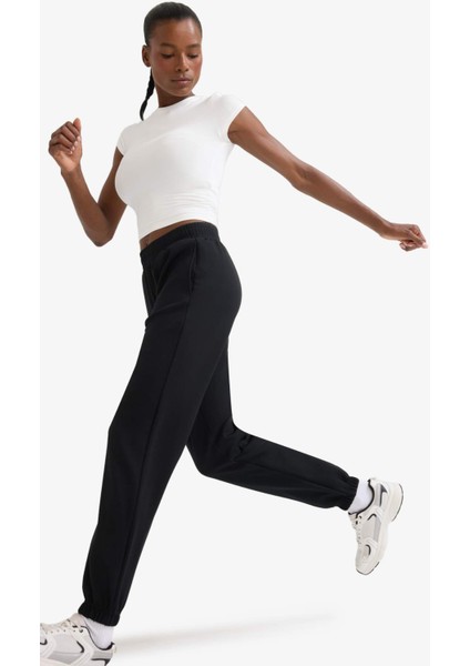 fit Sporcu Jogger Eşofman Altı Standart Fit Modal Çift Cepli Basic DÜZ B1794AX25AU fırsatları