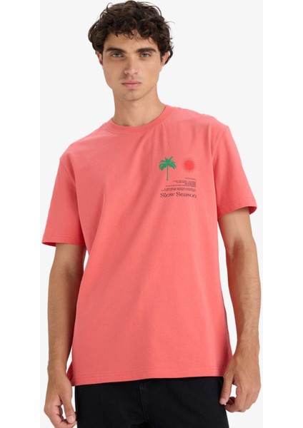 %100 Pamuk Regular Fit Bisiklet Yaka Baskılı Kısa Kollu Tişört F8543AX25HS modelleri