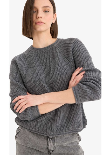 Coool Regular Fit Bisiklet Yaka Triko Kazak L2567AZ25WN fırsatları