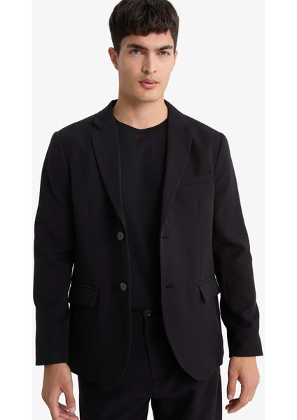Slim Fit Dar Kesim Düğmeli Blazer Ceket F7575AX25AU