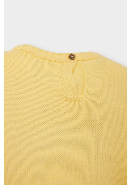 Kız Bebek Bisiklet Yaka Çiçekli Triko Kazak C8089A525AU fırsatları