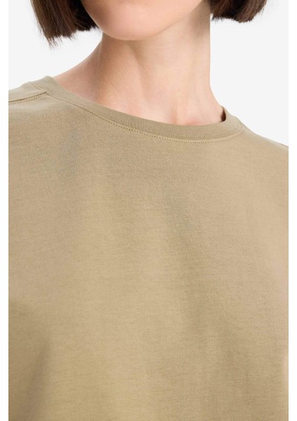 Regular Fit Bisiklet Yaka Basic Düz Premium Kısa Kollu Tişört A9428AX25AU indirimleri