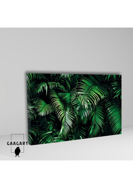 Tekli Yatay Kanvas Duvar Tablosu Dağ Palmiyesi Yaprakları fiyatları